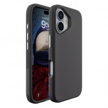 iPhone 16 Rugged Shockproof Case Cover: MagSafe Compatible, High-Quality, Fingerprint-Resistant, Hard Protection - Black